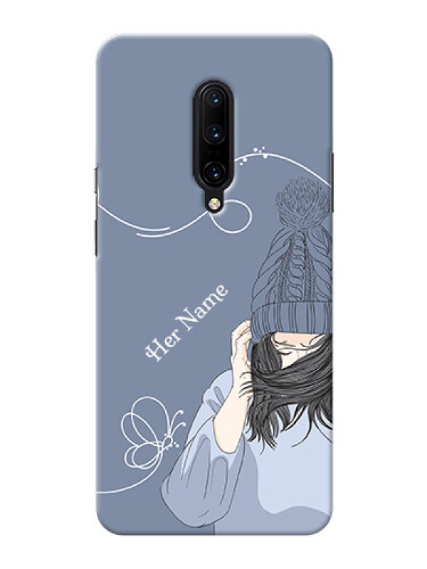 Custom OnePlus 7 Pro Custom Mobile Case with Girl in winter outfit Design