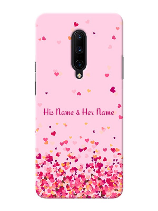 Custom OnePlus 7 Pro Phone Back Covers: Floating Hearts Design