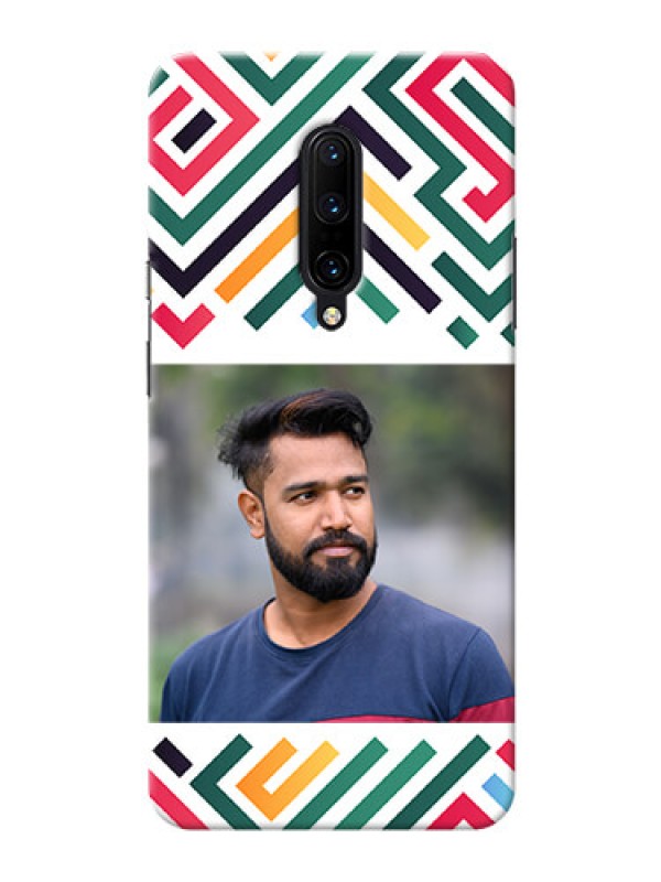 Custom OnePlus 7 Pro Custom Mobile Case with Colorful Maze Pattern Design