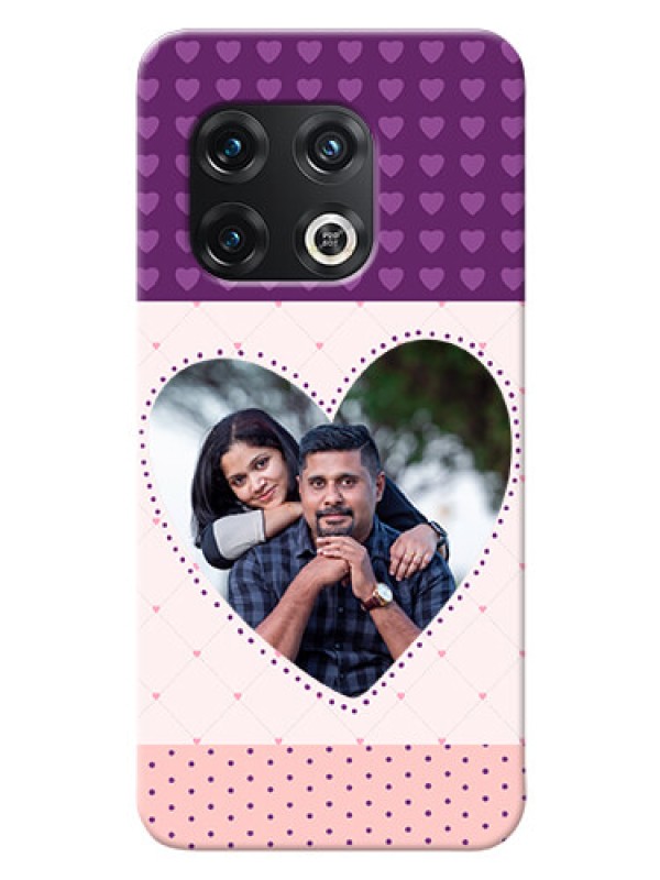 Custom OnePlus 10 Pro 5G Mobile Back Covers: Violet Love Dots Design