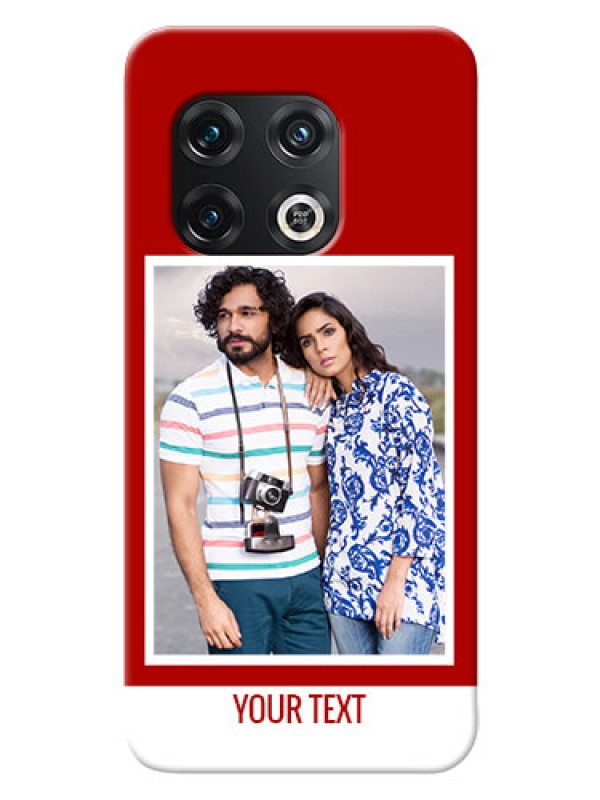 Custom OnePlus 10 Pro 5G mobile phone covers: Simple Red Color Design