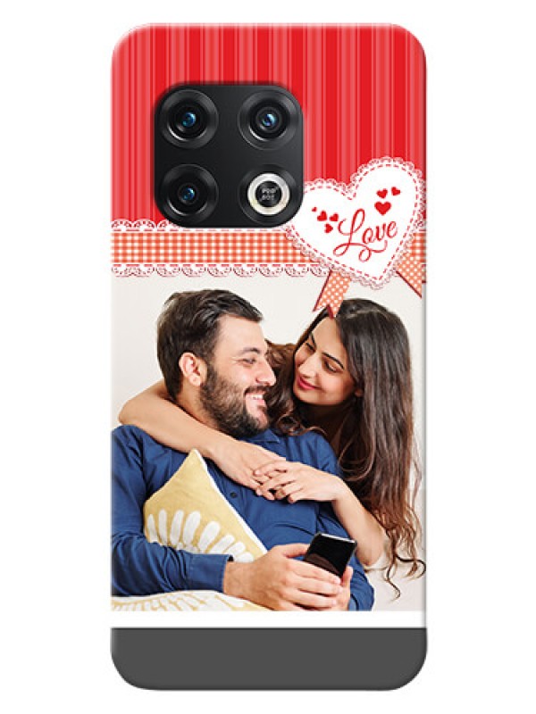 Custom OnePlus 10 Pro 5G phone cases online: Red Love Pattern Design