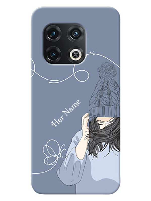 Custom OnePlus 10 Pro 5G Custom Mobile Case with Girl in winter outfit Design