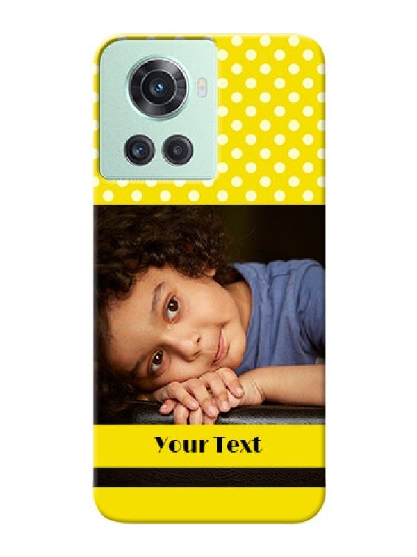 Custom OnePlus 10R 5G Custom Mobile Covers: Bright Yellow Case Design
