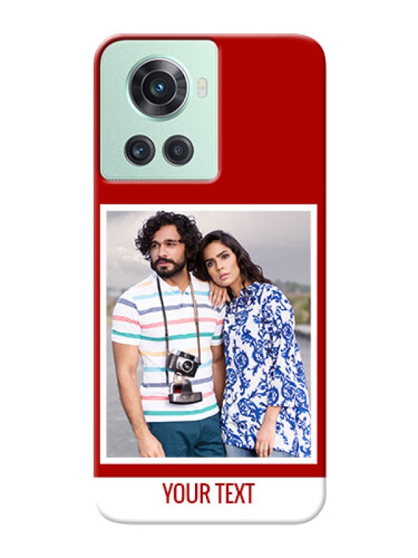 Custom OnePlus 10R 5G mobile phone covers: Simple Red Color Design