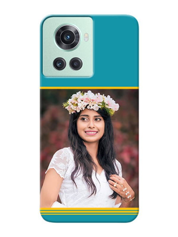 Custom OnePlus 10R 5G personalized phone covers: Yellow & Blue Design 