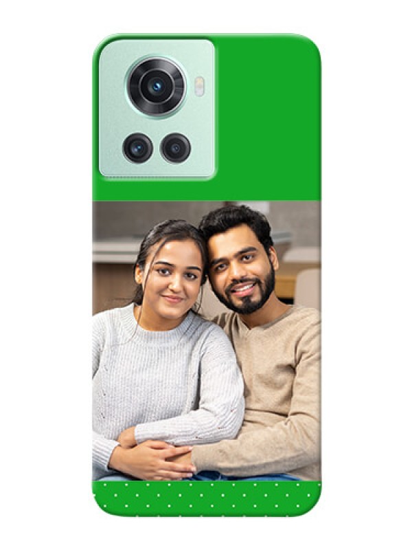 Custom OnePlus 10R 5G Personalised mobile covers: Green Pattern Design