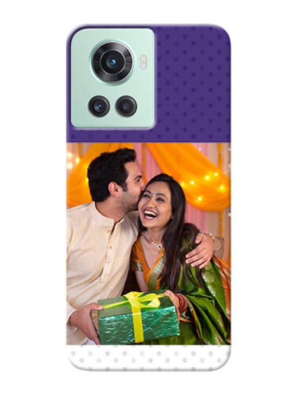 Custom OnePlus 10R 5G mobile phone cases: Violet Pattern Design