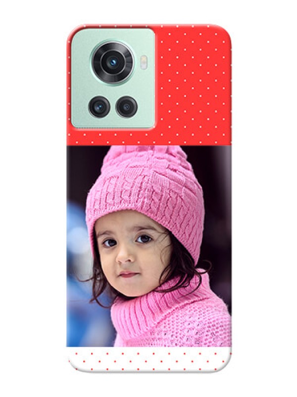 Custom OnePlus 10R 5G personalised phone covers: Red Pattern Design