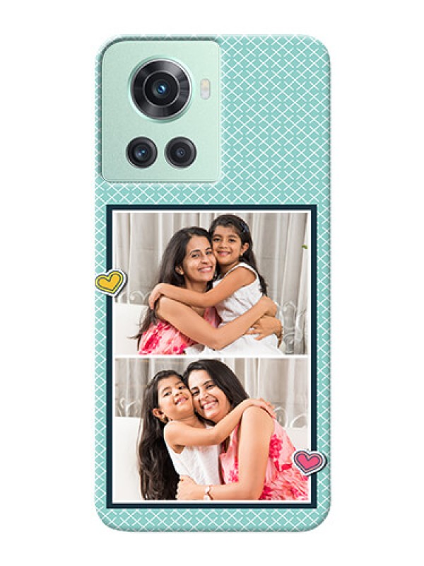 Custom OnePlus 10R 5G Custom Phone Cases: 2 Image Holder with Pattern Design