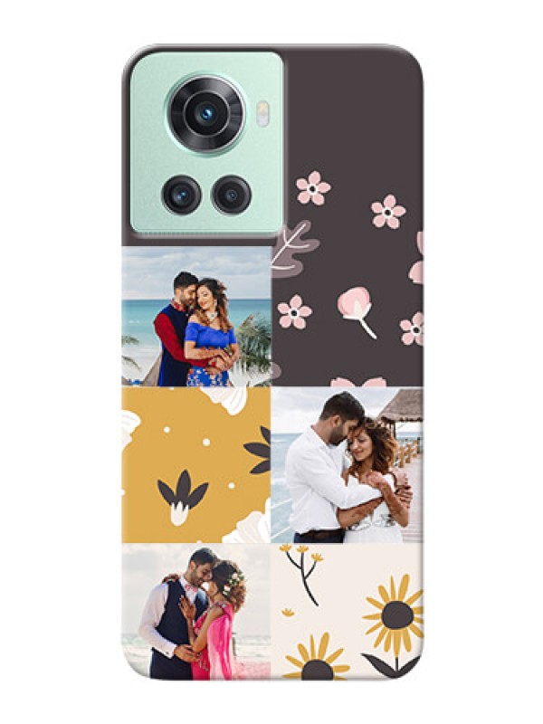 Custom OnePlus 10R 5G phone cases online: 3 Images with Floral Design