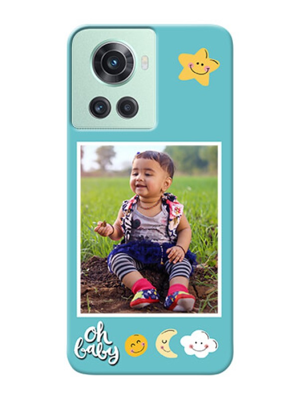 Custom OnePlus 10R 5G Personalised Phone Cases: Smiley Kids Stars Design