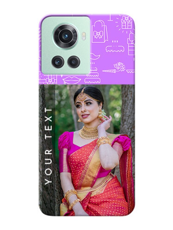 Custom OnePlus 10R 5G Personalized Phone Cases: Birthday Icons Design