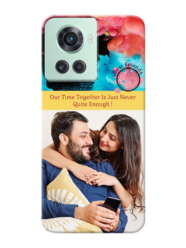 Custom OnePlus 10R 5G Mobile Cases: Quote with Acrylic Painting Design