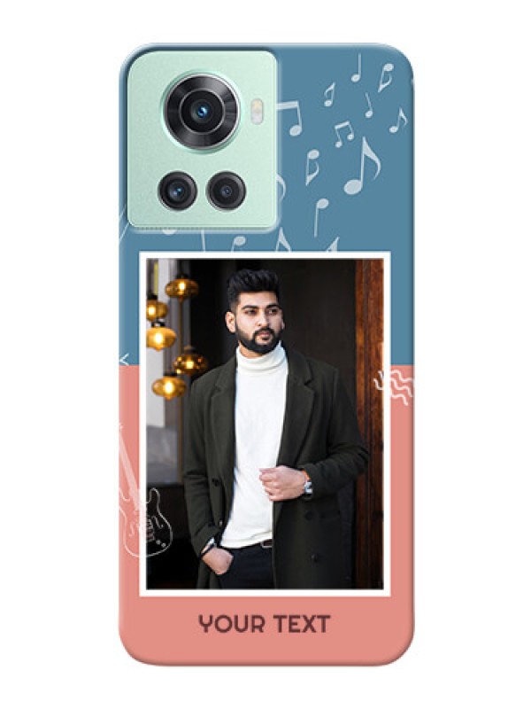 Custom OnePlus 10R 5G Phone Back Covers with Color Musical Note Design