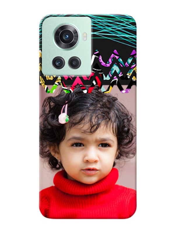 Custom OnePlus 10R 5G personalized phone covers: Neon Abstract Design