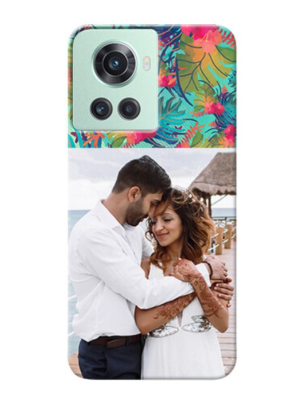 Custom OnePlus 10R 5G Personalized Phone Cases: Watercolor Floral Design