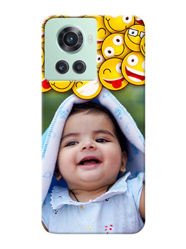 Custom OnePlus 10R 5G Custom Phone Cases with Smiley Emoji Design
