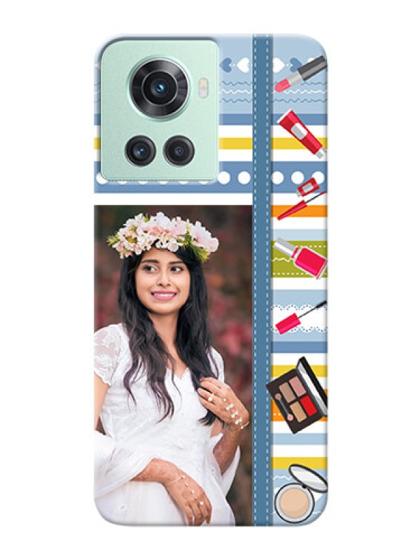 Custom OnePlus 10R 5G Personalized Mobile Cases: Makeup Icons Design