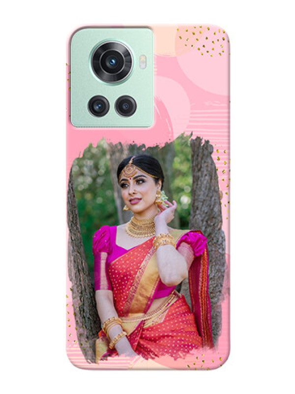 Custom OnePlus 10R 5G Phone Covers for Girls: Gold Glitter Splash Design