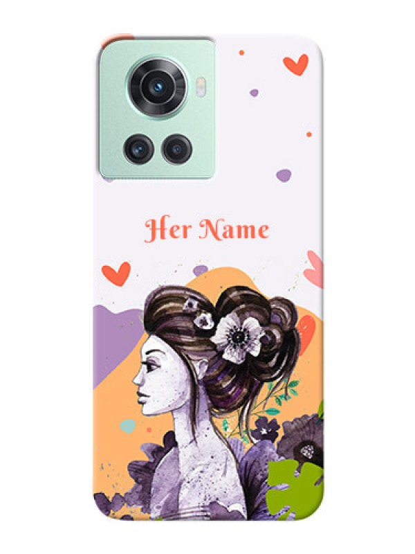 Custom OnePlus 10R 5G Custom Mobile Case with Woman And Nature Design