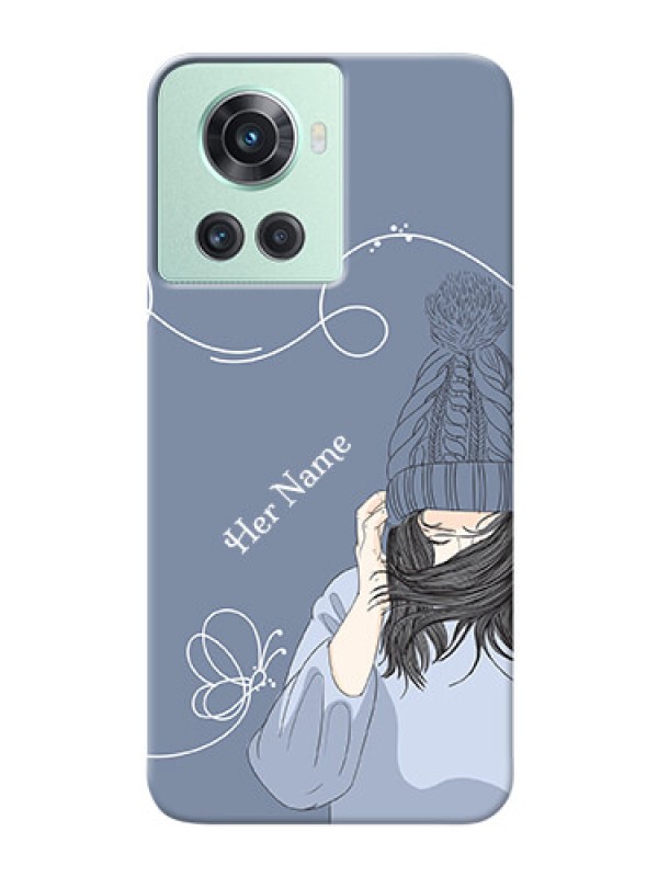 Custom OnePlus 10R 5G Custom Mobile Case with Girl in winter outfit Design