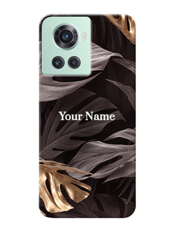 Custom OnePlus 10R 5G Mobile Back Covers: Wild Leaves digital paint Design
