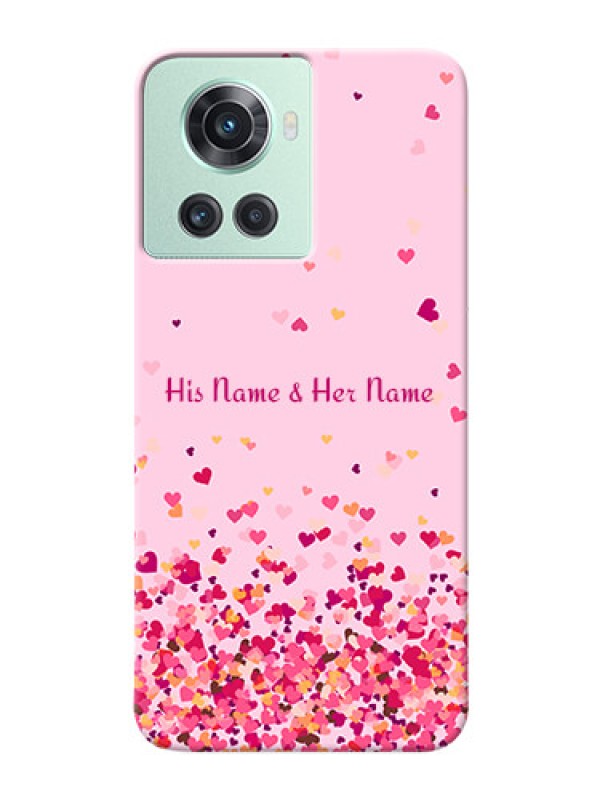 Custom OnePlus 10R 5G Phone Back Covers: Floating Hearts Design