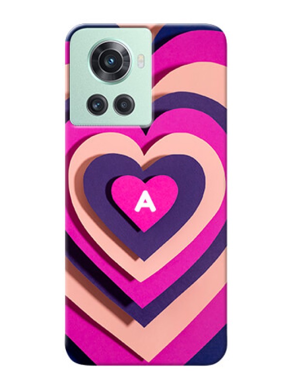 Custom OnePlus 10R 5G Custom Mobile Case with Cute Heart Pattern Design