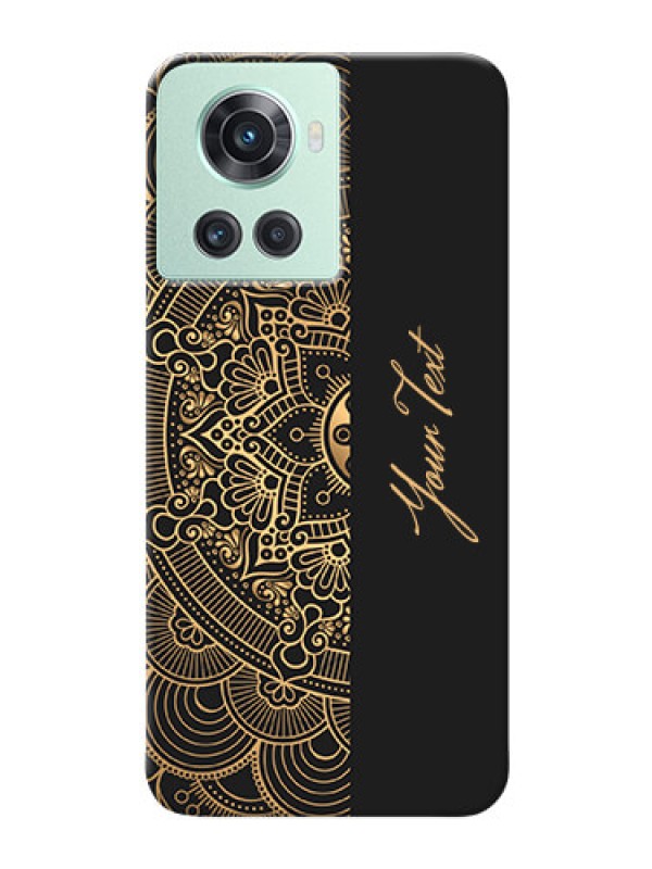 Custom OnePlus 10R 5G Back Covers: Mandala art with custom text Design