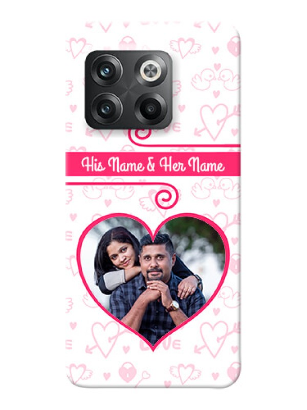 Custom OnePlus 10T 5G Personalized Phone Cases: Heart Shape Love Design