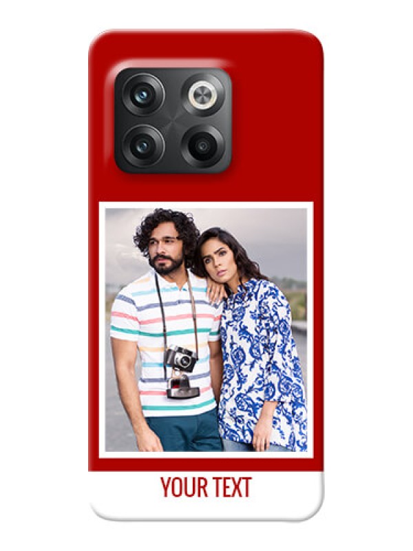 Custom OnePlus 10T 5G mobile phone covers: Simple Red Color Design