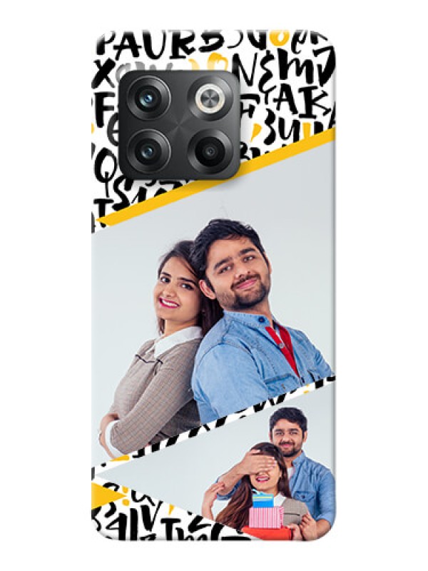 Custom OnePlus 10T 5G Phone Back Covers: Letters Pattern Design