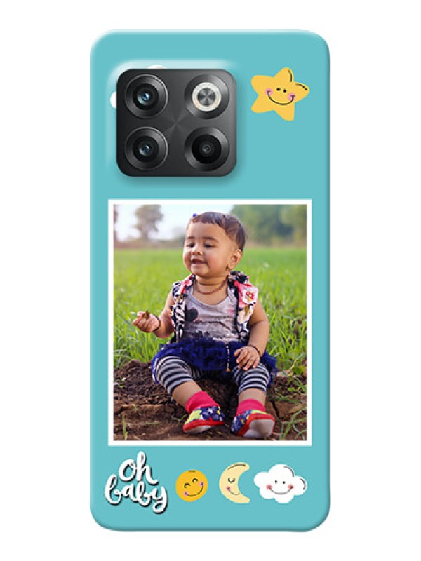 Custom OnePlus 10T 5G Personalised Phone Cases: Smiley Kids Stars Design