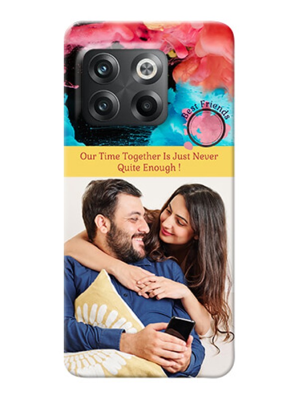 Custom OnePlus 10T 5G Mobile Cases: Quote with Acrylic Painting Design