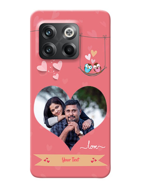 Custom OnePlus 10T 5G custom phone covers: Peach Color Love Design 