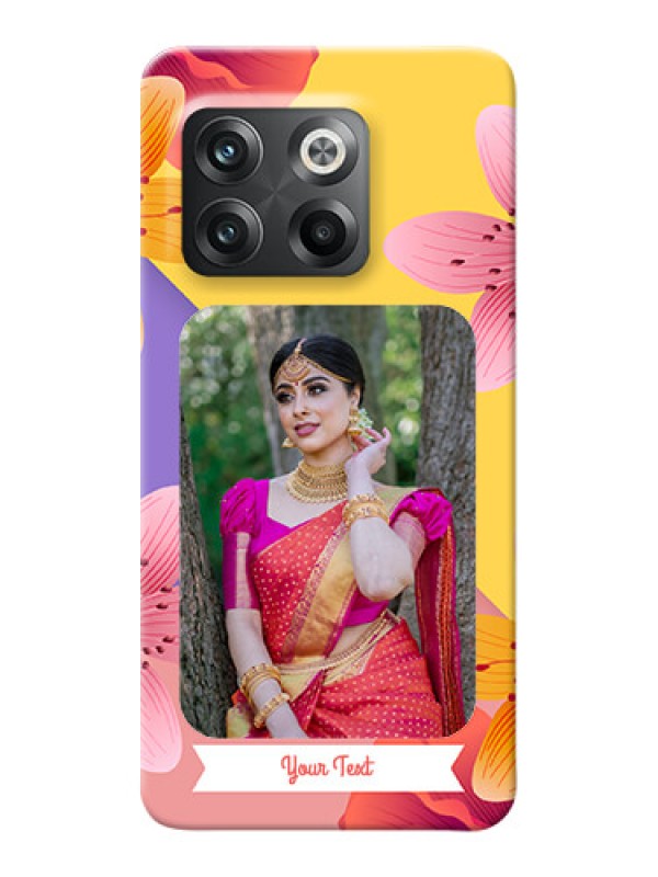 Custom OnePlus 10T 5G Mobile Covers: 3 Image With Vintage Floral Design