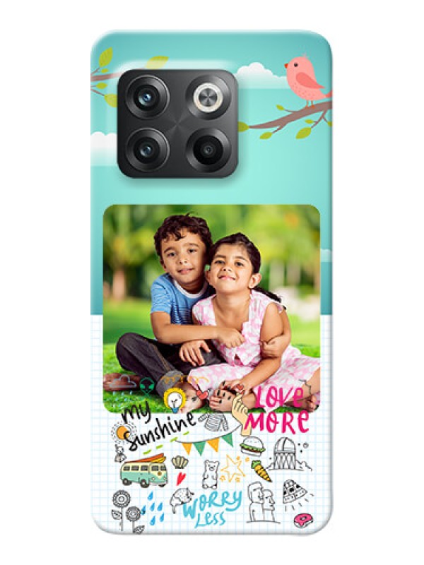 Custom OnePlus 10T 5G phone cases online: Doodle love Design