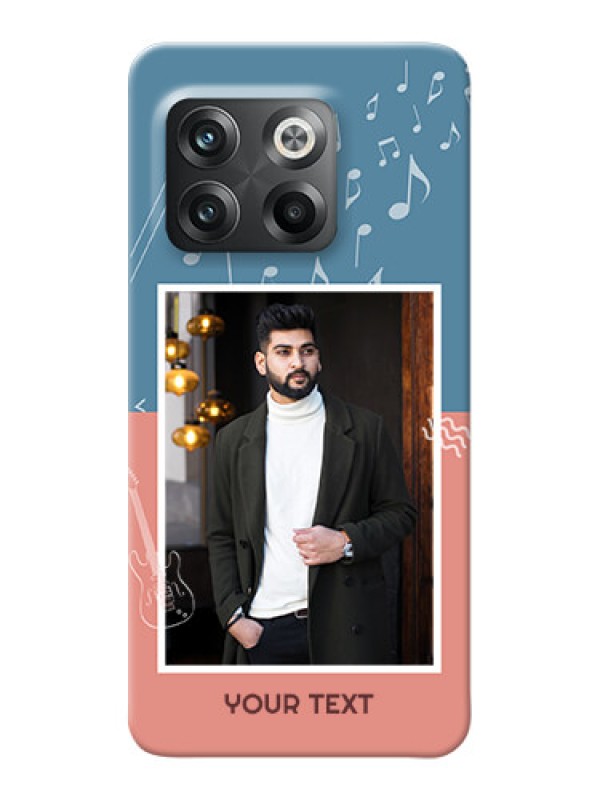 Custom OnePlus 10T 5G Phone Back Covers with Color Musical Note Design