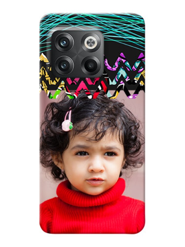 Custom OnePlus 10T 5G personalized phone covers: Neon Abstract Design