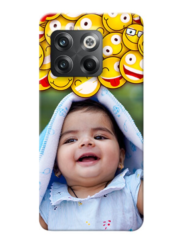 Custom OnePlus 10T 5G Custom Phone Cases with Smiley Emoji Design