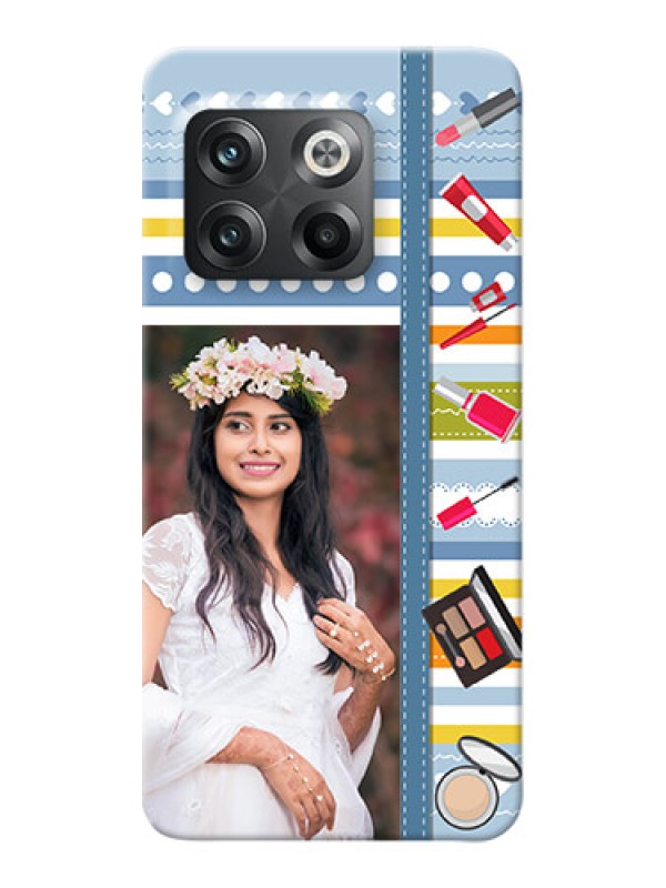 Custom OnePlus 10T 5G Personalized Mobile Cases: Makeup Icons Design