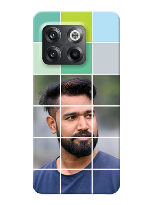 Custom OnePlus 10T 5G personalised phone covers with white box pattern 