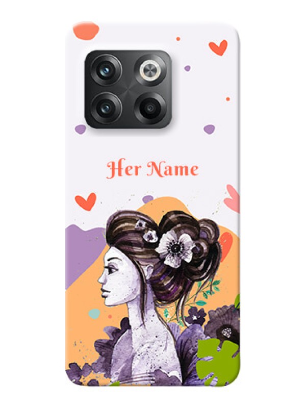 Custom OnePlus 10T 5G Custom Mobile Case with Woman And Nature Design