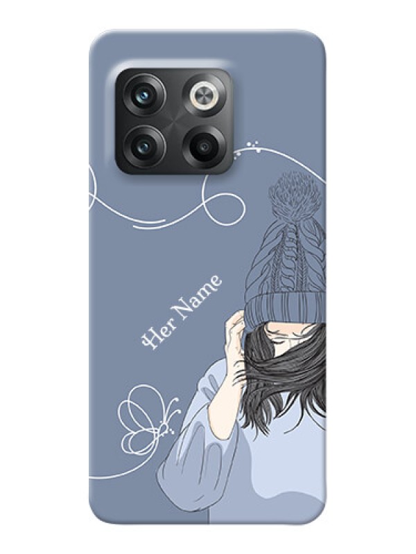 Custom OnePlus 10T 5G Custom Mobile Case with Girl in winter outfit Design