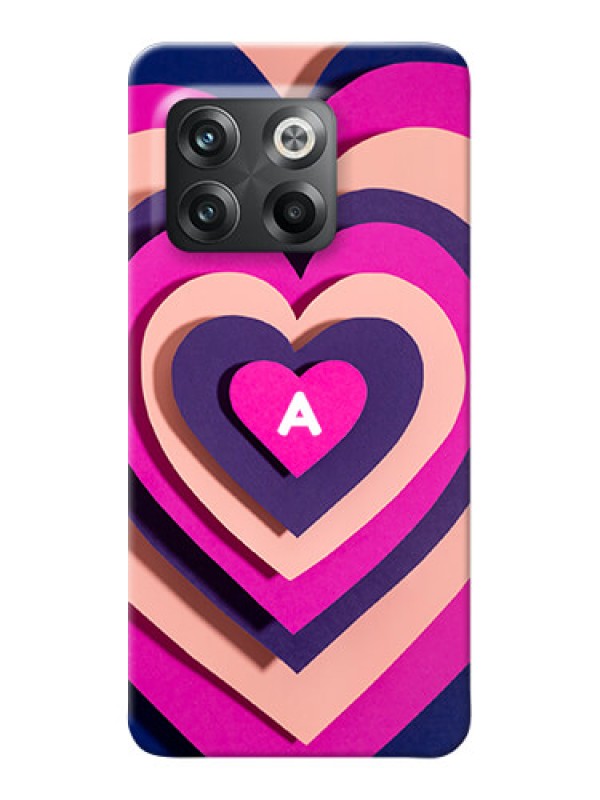 Custom OnePlus 10T 5G Custom Mobile Case with Cute Heart Pattern Design