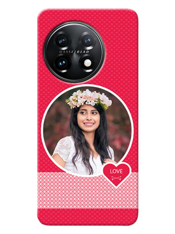 Custom OnePlus 11 5G Mobile Covers Online: Pink Pattern Design