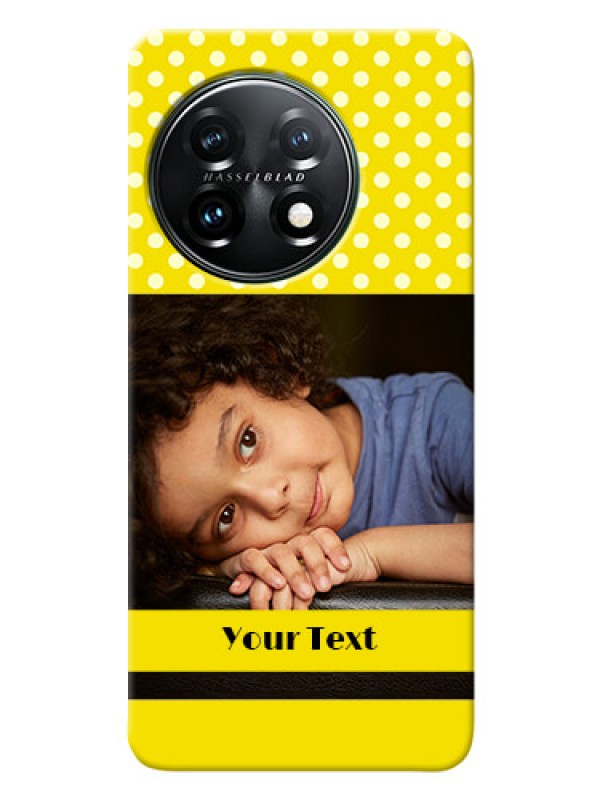 Custom OnePlus 11 5G Custom Mobile Covers: Bright Yellow Case Design