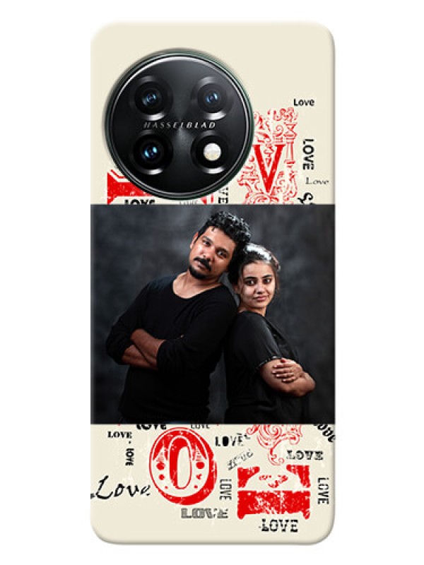 Custom OnePlus 11 5G mobile cases online: Trendy Love Design Case