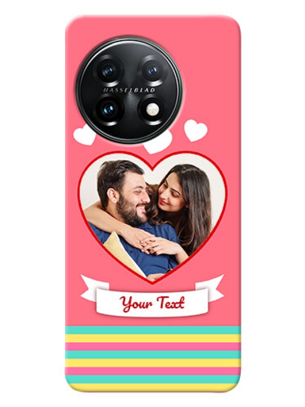 Custom OnePlus 11 5G Personalised mobile covers: Love Doodle Design